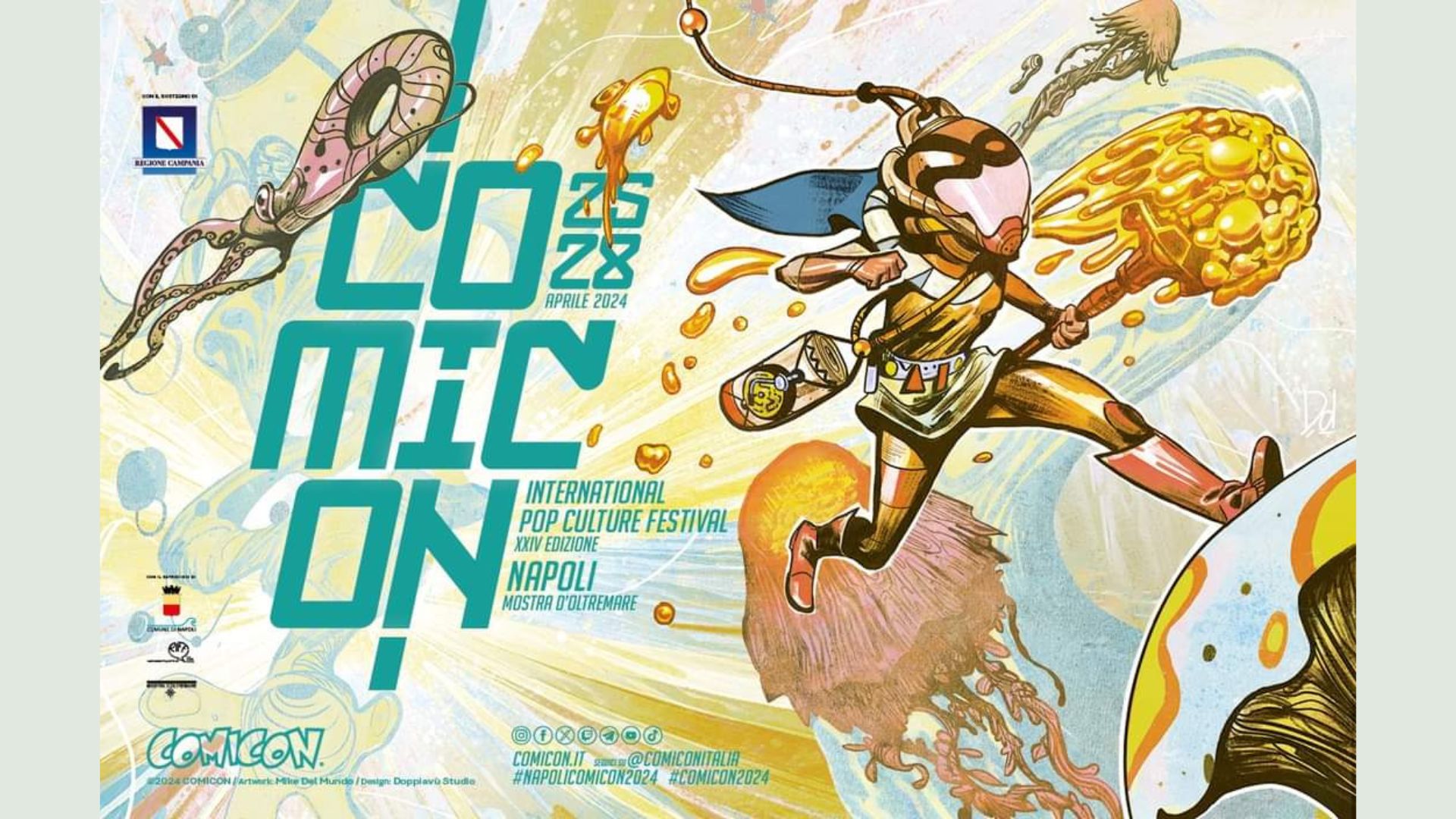 La locandina di Comicon Napoli 2024